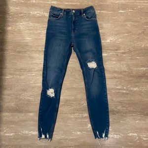Free People Distressed Skinny Jeans